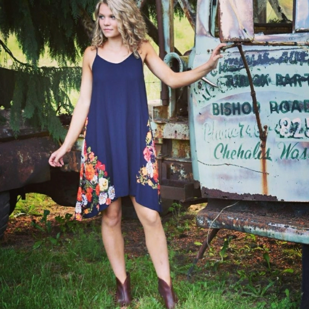 Sleeveless Floral Dress